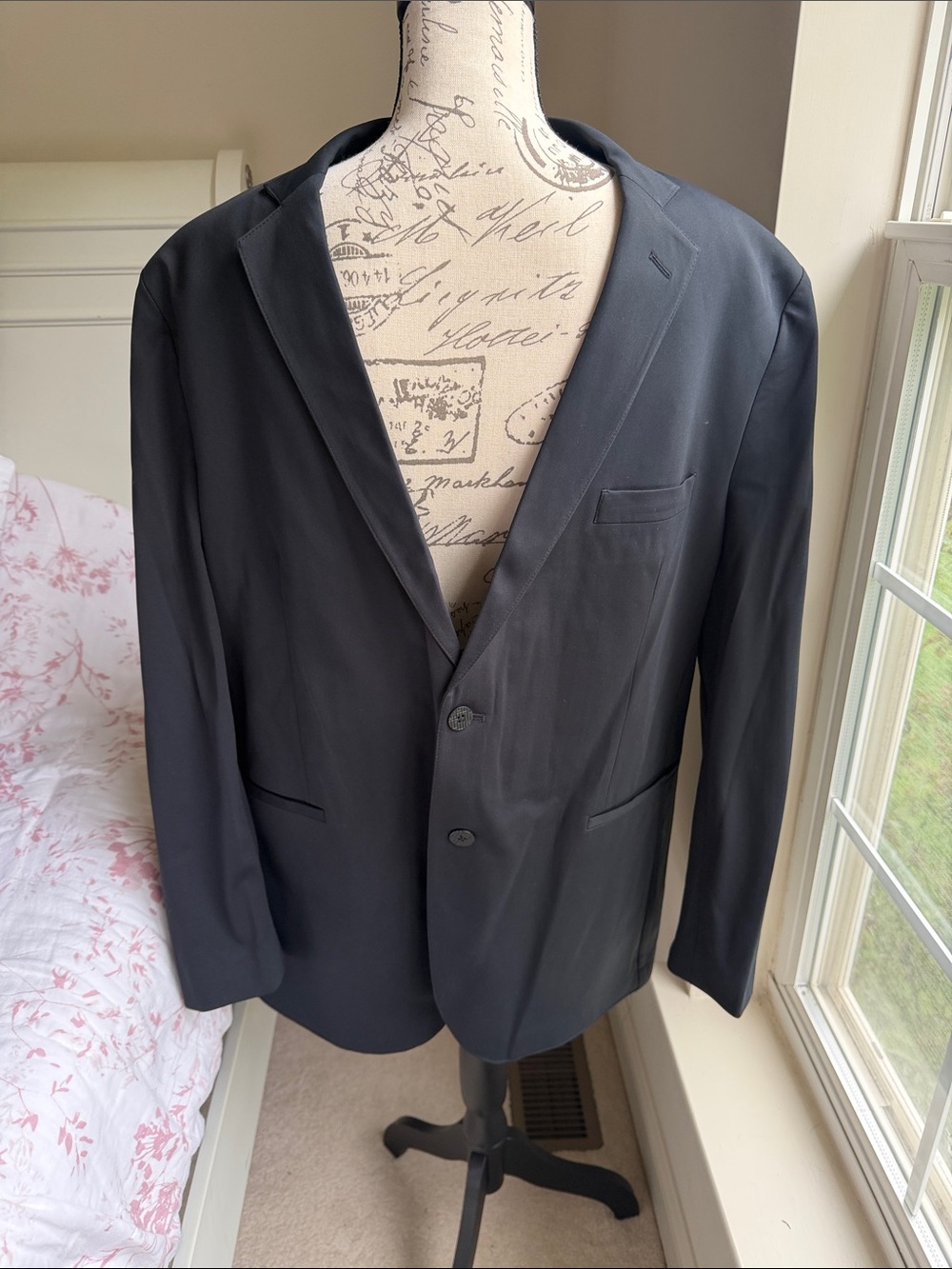 Classic Black Two-Button Men's Blazer